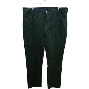 J.Crew 2023 5 Pocket Straight Leg Green Stretch Corduroy Pants Size 34